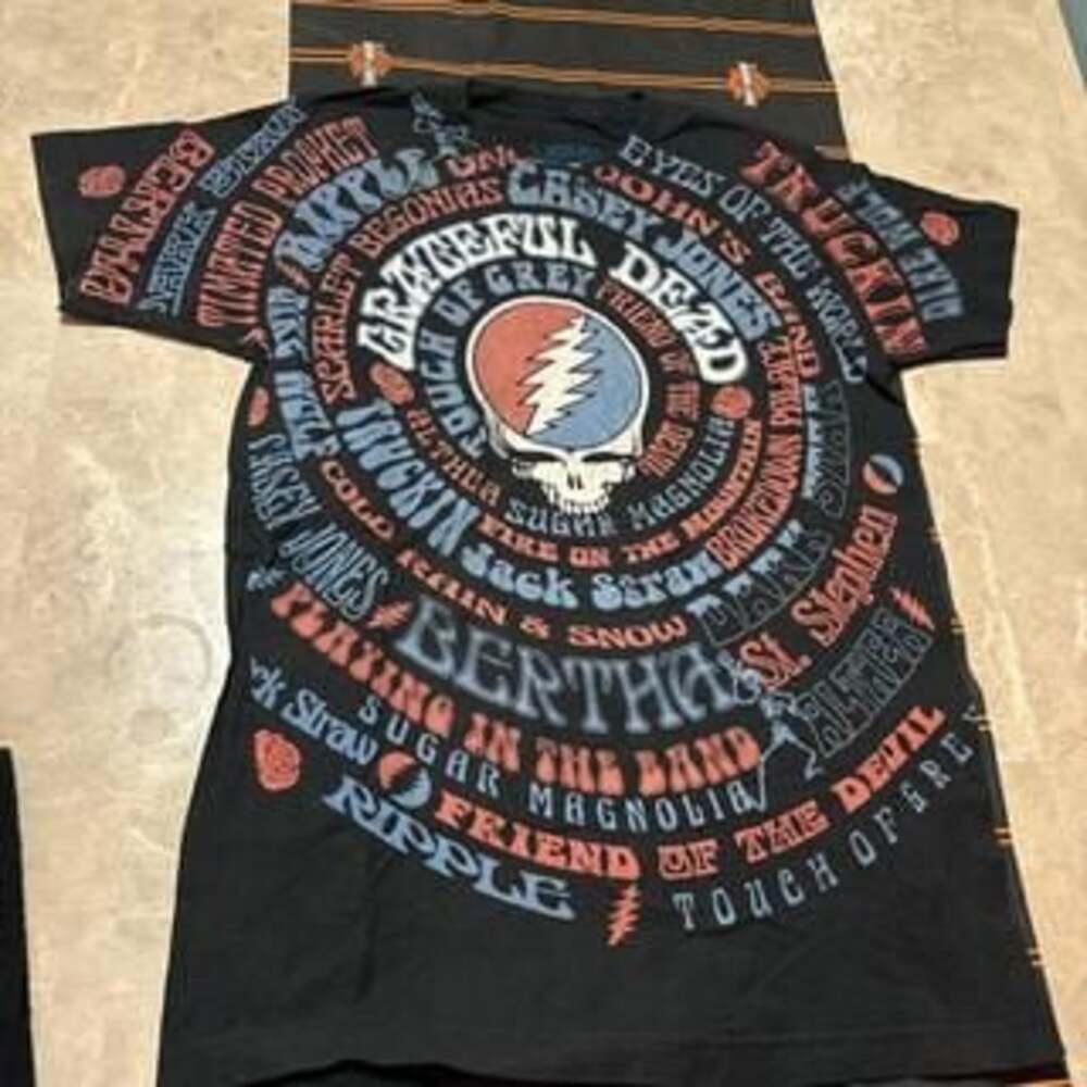 Vintage Grateful Dead Steal Your Face All-Over Print T-Shirt, Band Merchandise,